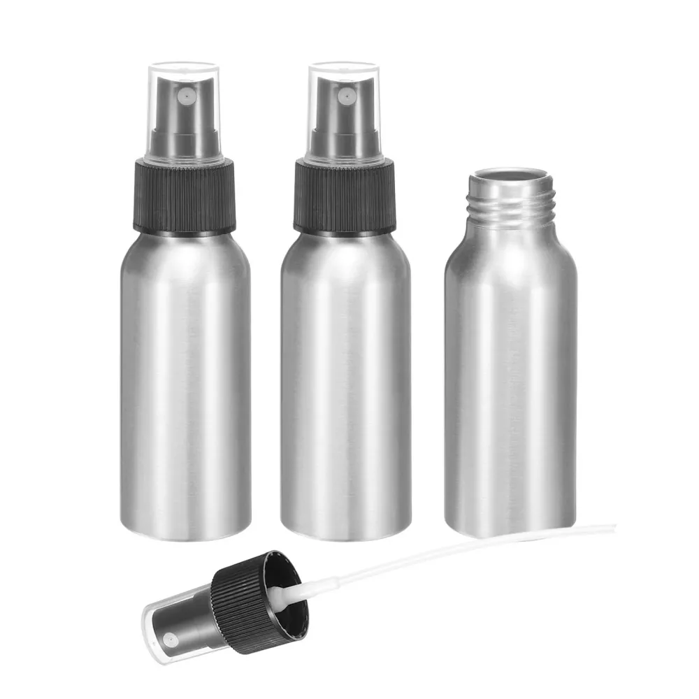 60ml (2オンス) ミニ再利用可能なアルミニウム製ファインミストスプレーボトル